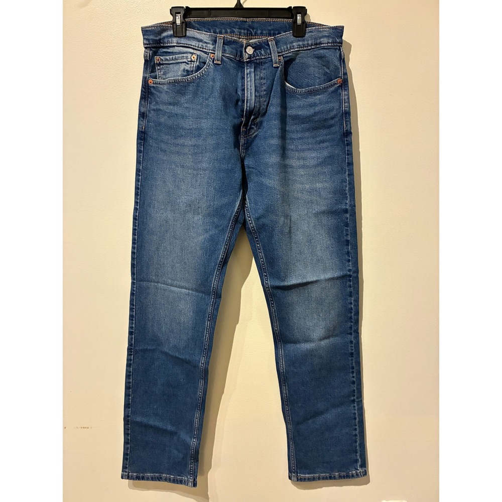 NWT Levis 505 Mens Regular Fit Straight Leg Jeans 34x34 Irregular